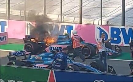 VIDEO: Monoplaza de Esteban Ocon termina en llamas tras la carrera de Sprint en el GP de Brasil