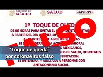 Falso, supuesto “toque de queda” por coronavirus: Presidencia