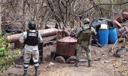 FOTOS: Desmantelan el "narcolaboratorio" más grande en lo que va del sexenio de AMLO; aseguran 60 toneladas de precursores