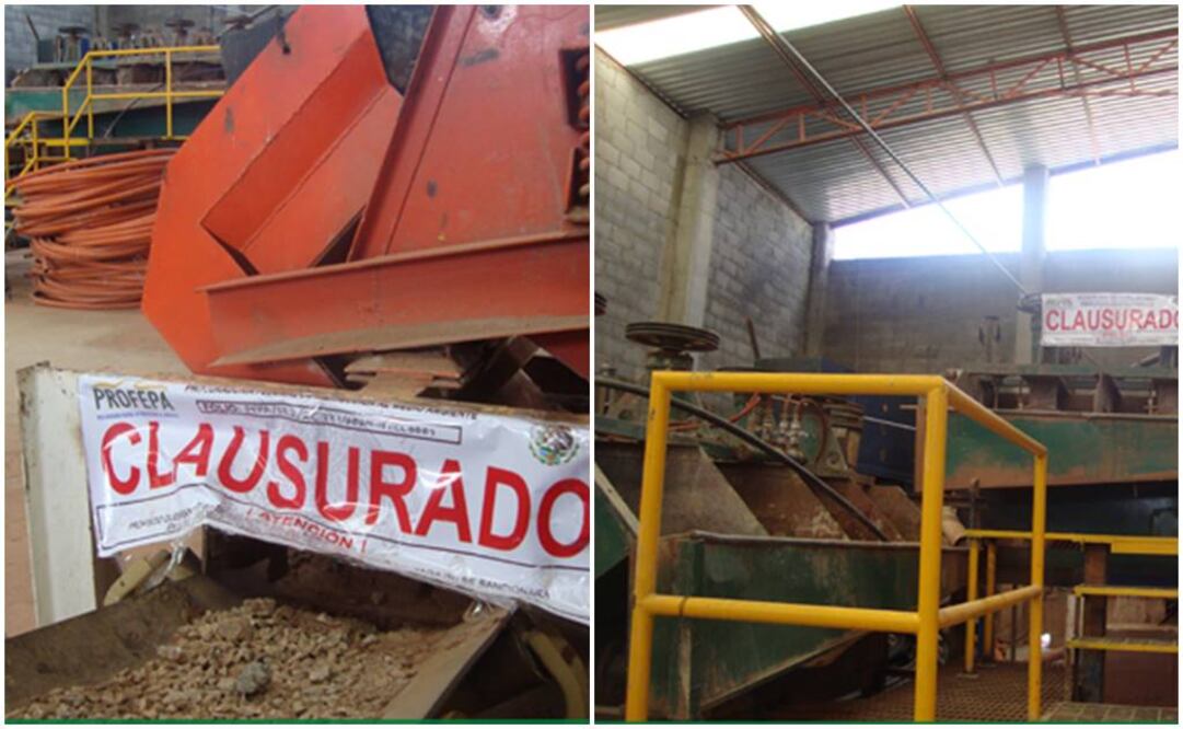 Se determinó  imponer como sanción y medida de seguridad la clausura parcial temporal a la minera. (Foto: Profepa)