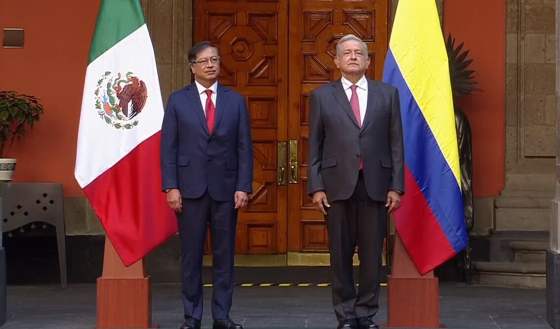 El presidente Andrés Manuel López Obrador recibió a su homólogo de Colombia, Gustavo Petro Urrego, quien realiza una visita oficial a nuestro país. Foto: @lopezobrador_