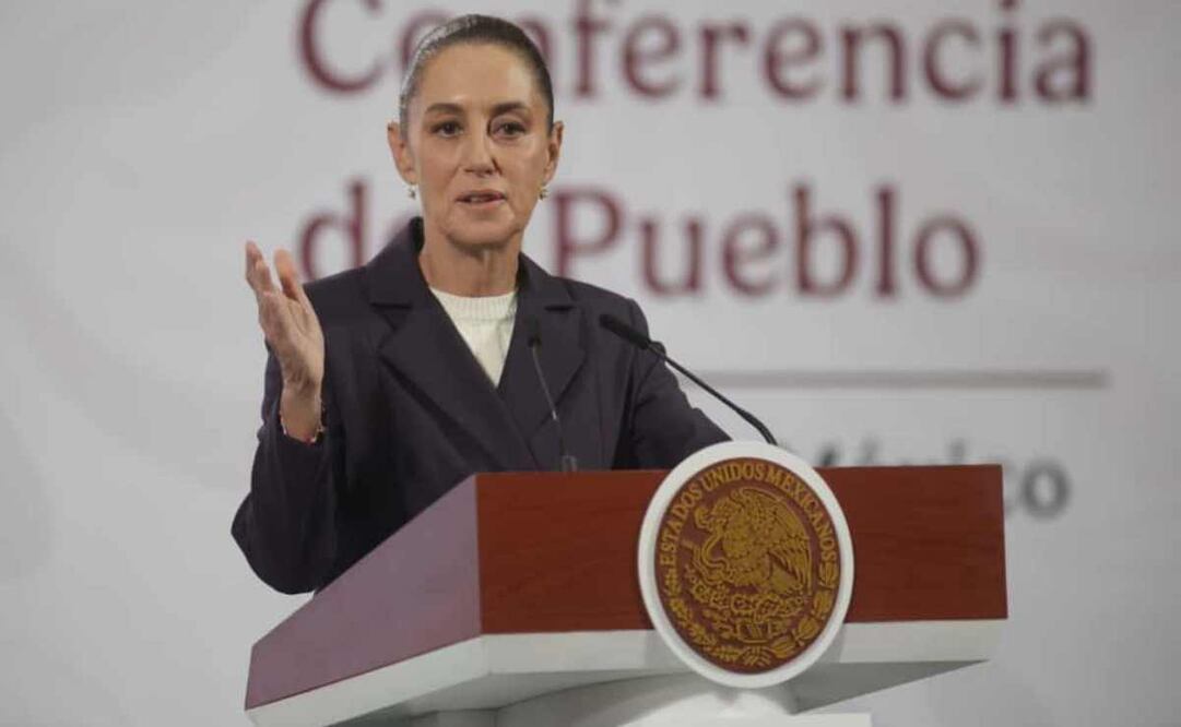 Claudia Sheinbaum, presidenta de México, durante la mañanera del 5 de noviembre del 2025. Foto: Carlos Mejía/ EL UNIVERSAL
