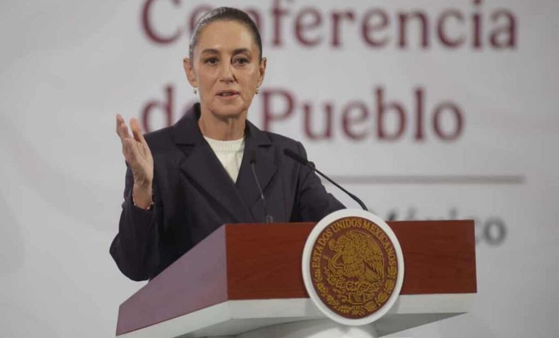 Claudia Sheinbaum, presidenta de México, durante la mañanera del 5 de noviembre del 2025. Foto: Carlos Mejía/ EL UNIVERSAL
