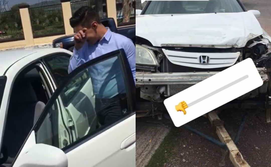 El video del choque fue publicado a través de la cuenta de TikTok del joven. Imagen: TikTok @fernandoayala12