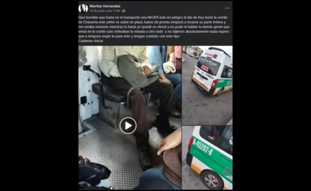 Captan y denuncian en redes a hombre por masturbarse en transporte público de Pachuca, Hidalgo