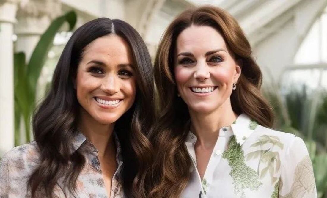 Meghan Markle y Kate Middleton. Fuente: Instagram @1royalnews