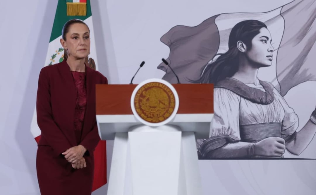 Ciudad de México 19 febrero 2026 Conferencia del pueblo encabezada por la presidenta Claudia Sheinbaum Pardo en el salón de tesorería de Palacio Nacional. Foto: Fernanda Rojas /El Universal