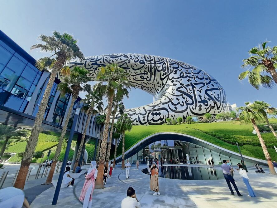 La entrada al Museo del Futuro en Dubai cuesta 149 dirhams (720 pesos) y se debe adquirir con al menos un mes de anticipación. Foto: Frida Juárez Bautista.