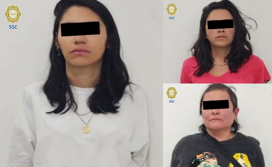 Tres mujeres fueron detenidas tras ser acusadas de robar alcohol en una tienda de Iztapalapa (26/11/2024). Foto: SSC CDMX