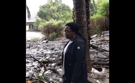 Video. Así quedó la casa de Oprah Winfrey por los deslaves en California