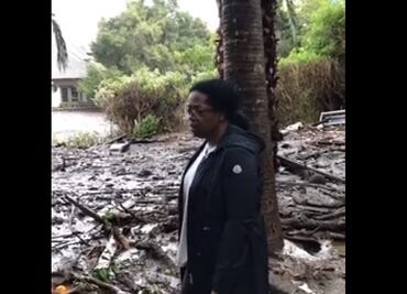 Video. Así quedó la casa de Oprah Winfrey por los deslaves en California