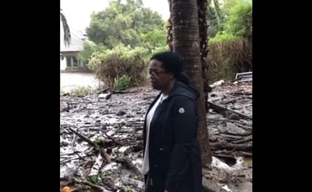 Video. Así quedó la casa de Oprah Winfrey por los deslaves en California