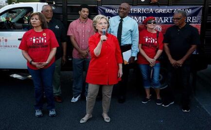 Hillary Clinton slams Trump in front of his hotel