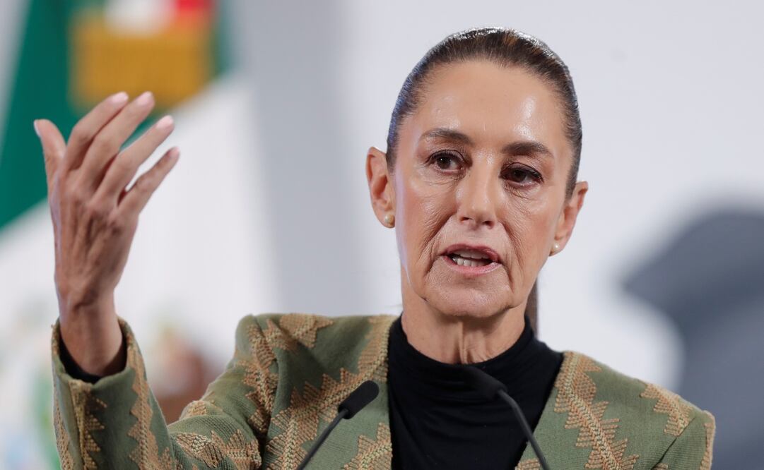 Claudia Sheinbaum en su conferencia matutina del 15 de abril de 2025. Foto: EFE