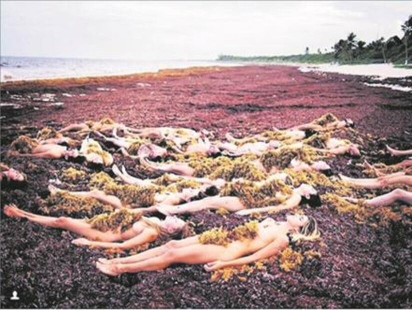 Sargazo pega a playas mexicanas y al turismo