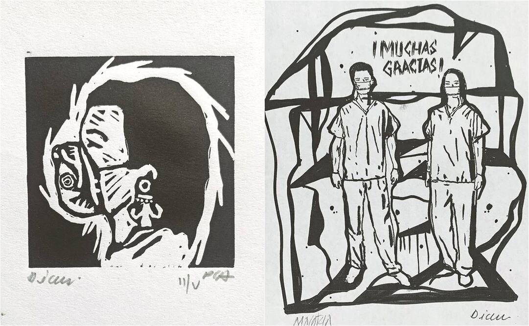 Dos de las creaciones de Demián Flores. Fotos: CORTESÍA DEMIÁN FLORES