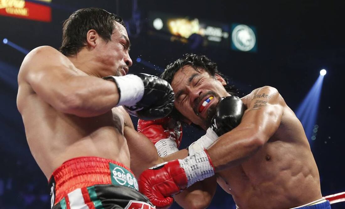La última vez que se enfrentaron Juan Manuel Márquez y Manny Pacquiao el mexicano ganó por nocaut. AP