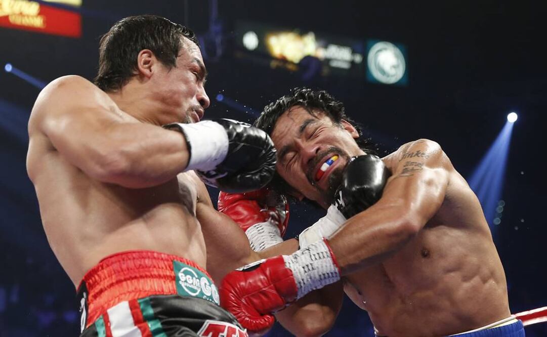 La última vez que se enfrentaron Juan Manuel Márquez y Manny Pacquiao el mexicano ganó por nocaut. AP