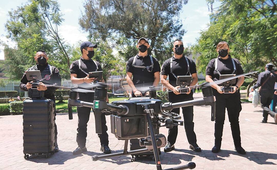 Los drones del equipo VANT han sido útiles en persecuciones, trabajos de inteligencia e incluso para lograr prevenir delitos y atender emergencias.Foto: Especial 