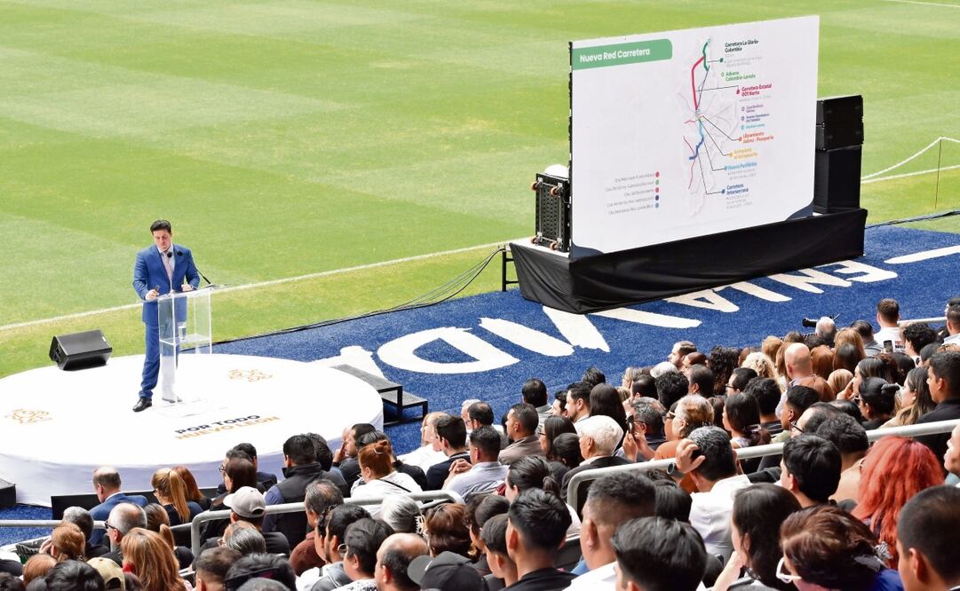 El gobernador Samuel García destacó siete ejes en su Informe Regional de la Zona Metropolitana. Foto: Emilio Vázquez | El Universal