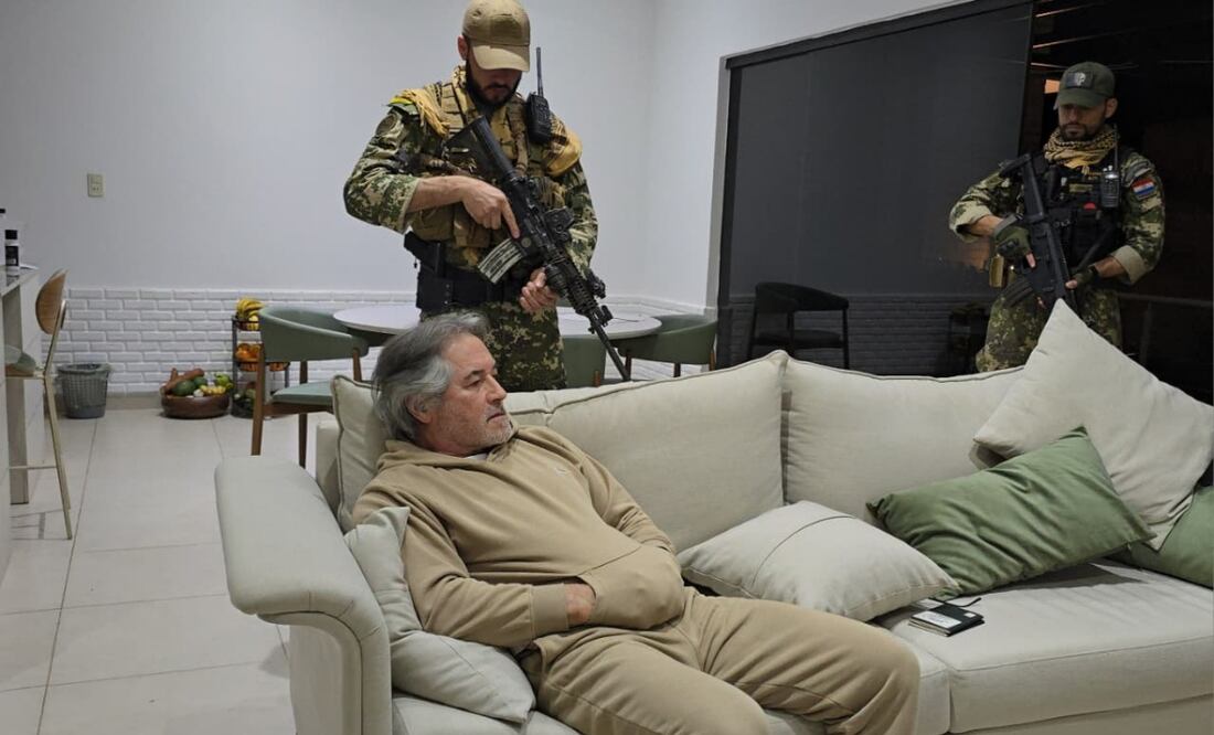 Hernán Bermúdez Requena detenido en Paraguay e identificado como líder de La Barredora (13/09/2025). Foto: Especial