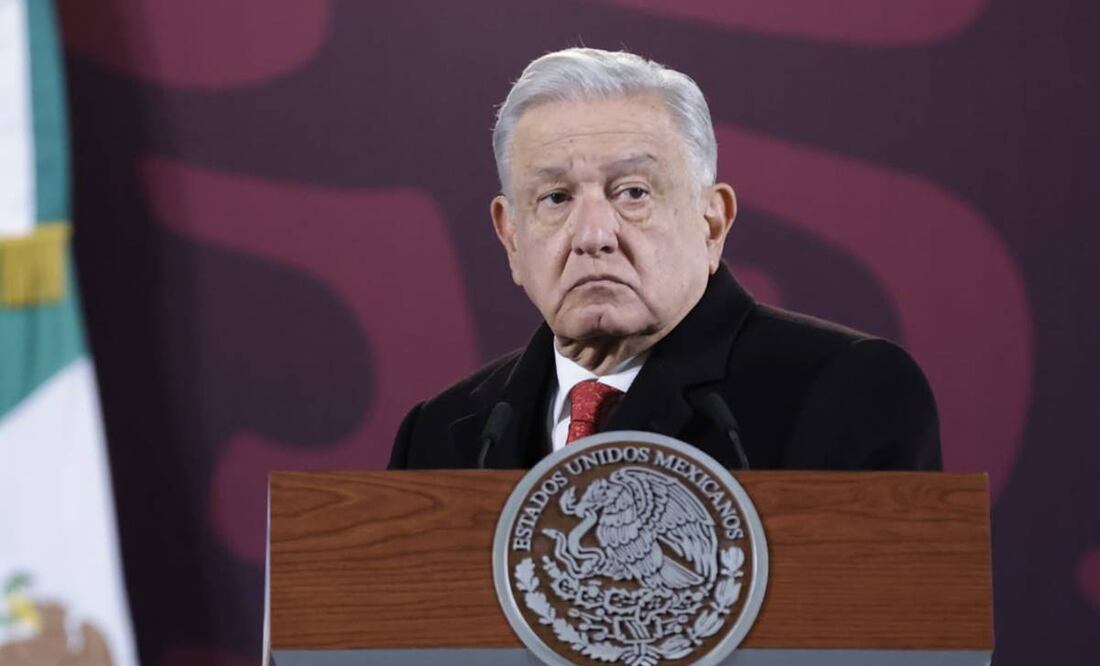El presidente López Obrador leyó el comunicado de la FGR en Palacio Nacional. Foto: Fernanda Rojas / EL UNIVERSAL