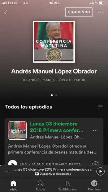 “Mañaneras” de AMLO podrán escucharse en Spotify