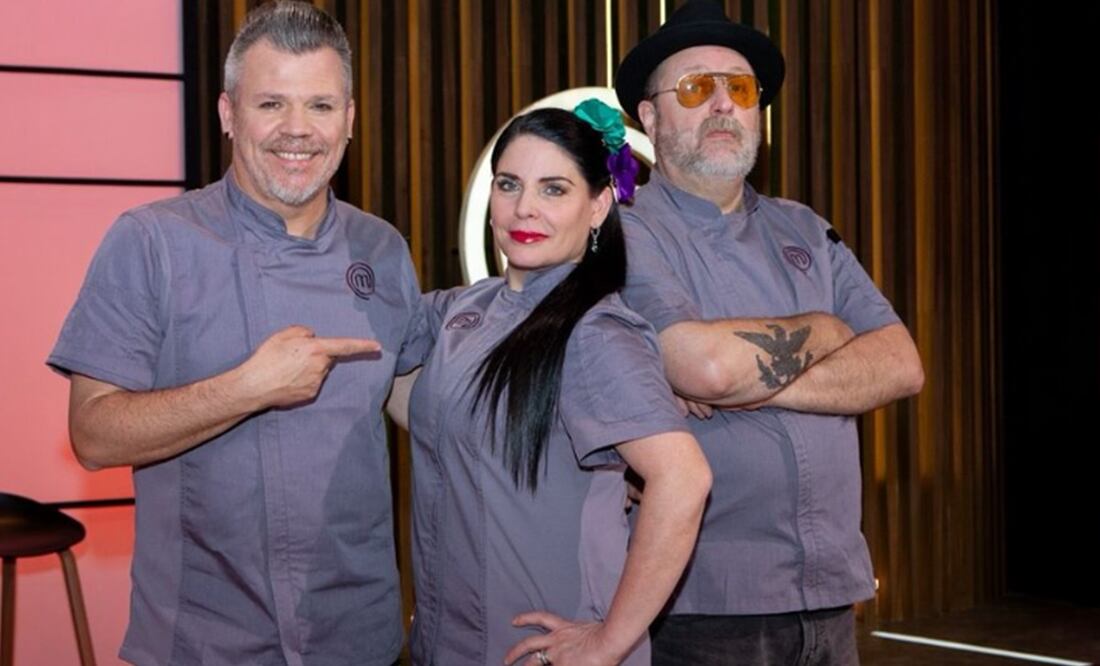 Los chefs Zahie Téllez, Poncho Cádena y Adrián Herrera posan juntos en una imagen compartida en sus redes sociales. Foto: Instagram oficial.