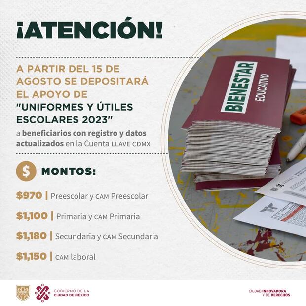 Apoyo para útiles escolares