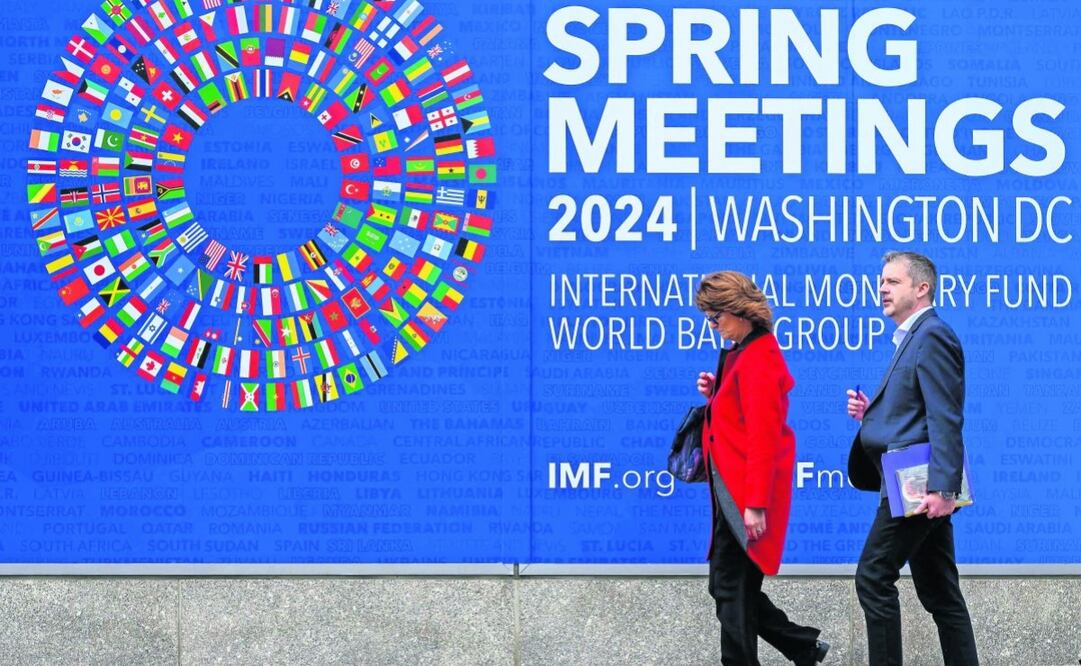 En sus reuniones de primavera el FMI y el Banco Mundial debatiendo perspectivas económicas mundiales. Foto: Mandel Ngan | AFP / Archivo 