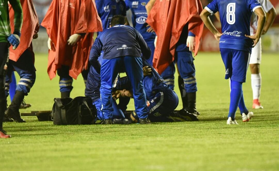 Tomada de Video. El jugador tuvo que ser trasladado al hospital