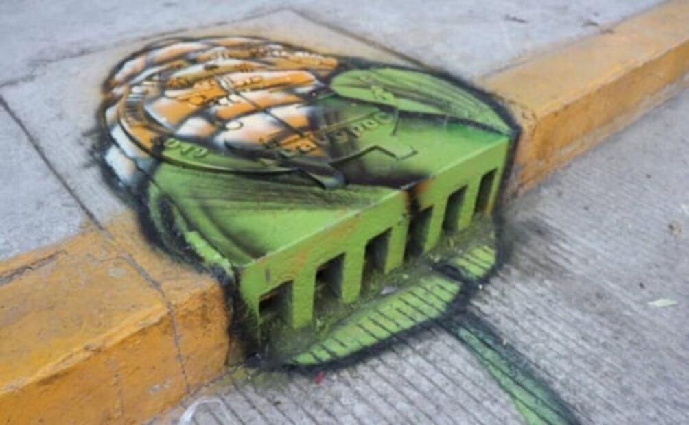 Con arte urbano, llaman a evitar tirar basura en coladeras de Ecatepec