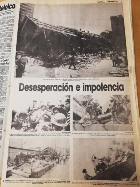 Los sismos contados en las portadas de EL UNIVERSAL 