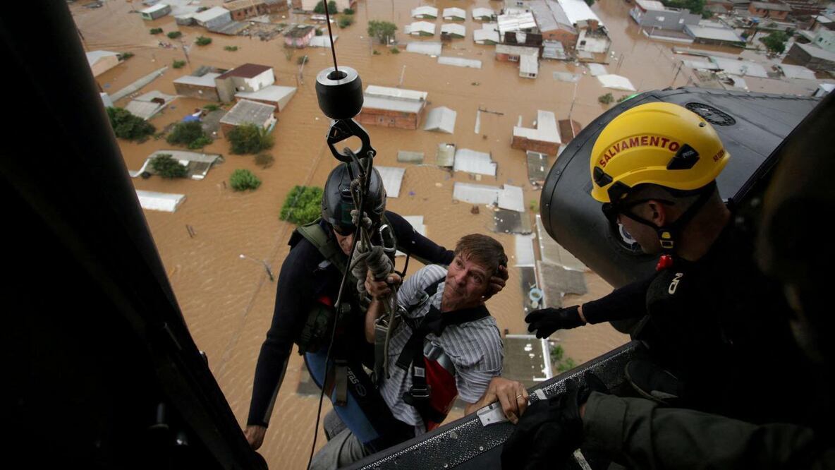Las impactantes imágenes de las inundaciones en el sur de Brasil.