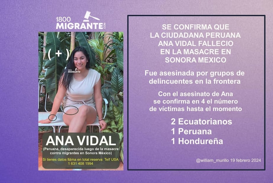 Ataque armado a migrantes en Sáric. Foto; Especial