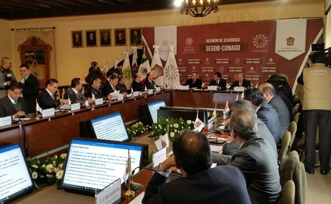 Aspectos de la reunión de la Conago de este miércoles. /Tomada de @GabinoCue 