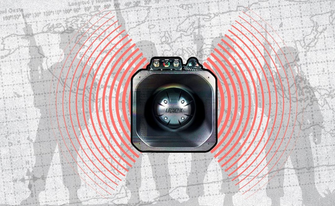 El Long Range Acoustic Device (LRAD) es el arma sónica más conocida. Ilustración: Fernando González