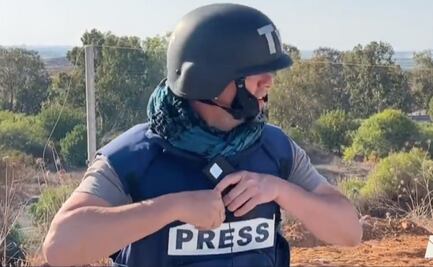 VIDEO: Reportero de Televisa vive momentos de pánico tras caída de misil de Hamás en Israel