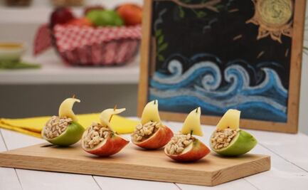 Barquitos de manzana, un snack que tus niños amarán