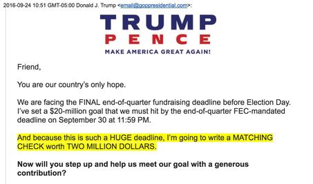 Trump pidió donaciones ilegales a Vicente Fox