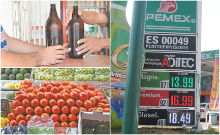 Alza de gasolina, jitomate y cerveza impulsa inflación en la primera quincena de mayo