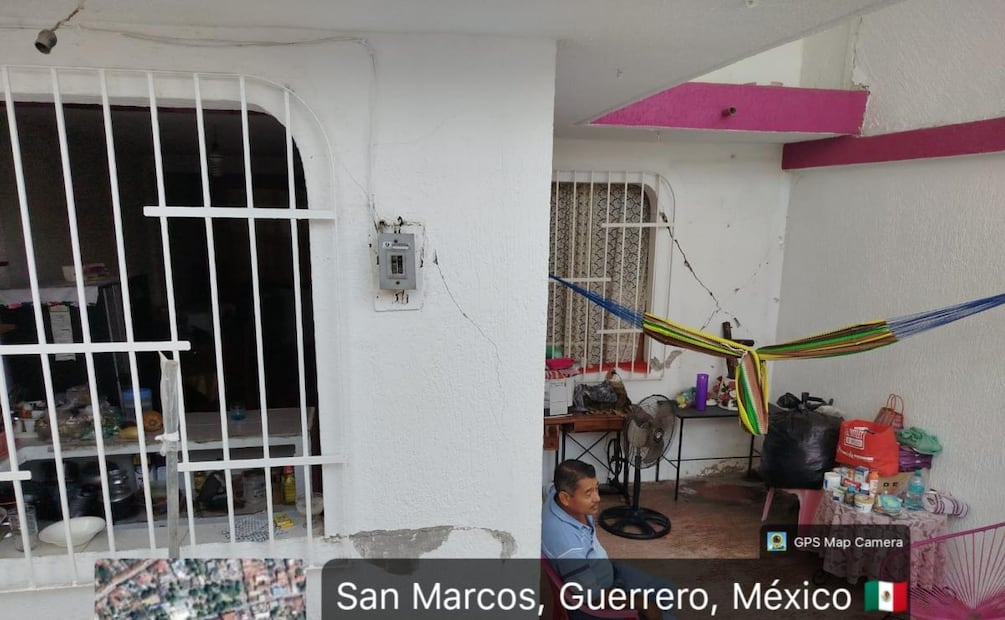 Afectaciones en viviendas del municipio de San Marcos, Guerrero a doce días del sismo de 6.5 grados (14/01/2026). Foto: Especial
