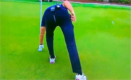 Un espectacular tiro y un pantalón roto, así le fue a Tom Brady jugando golf