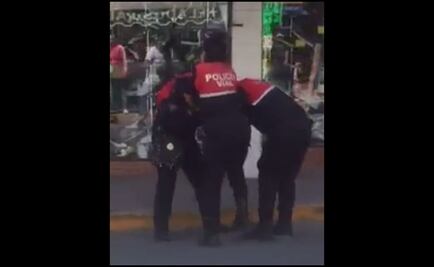 Captan pelea de policías en Nicolás Romero