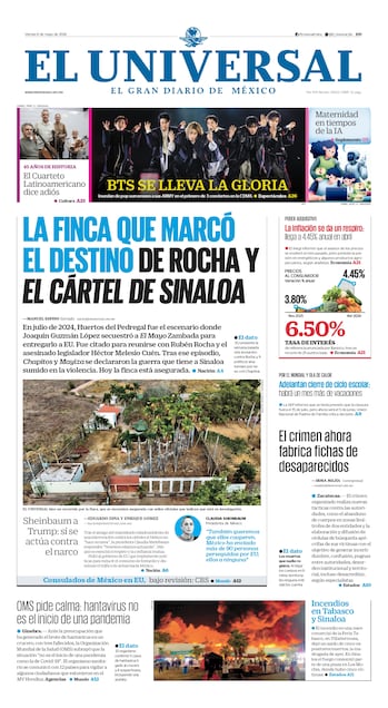 Portada impresa del 8 de mayo de 2026