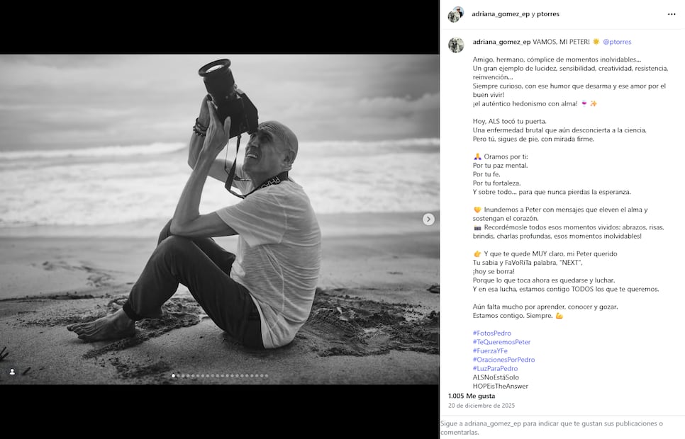 Última publicación conjunta de Pedro Torres en Instagram. Foto: Instagram @ptorres