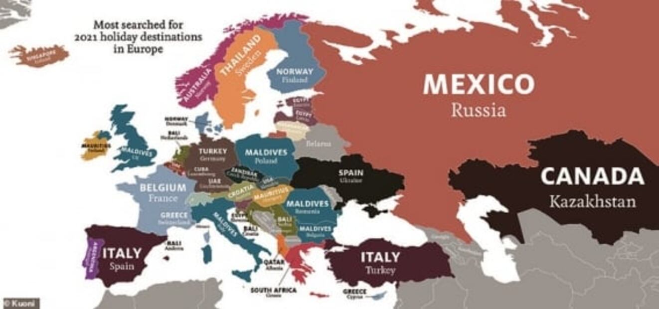 Los lugares más buscados para viajar en 2021