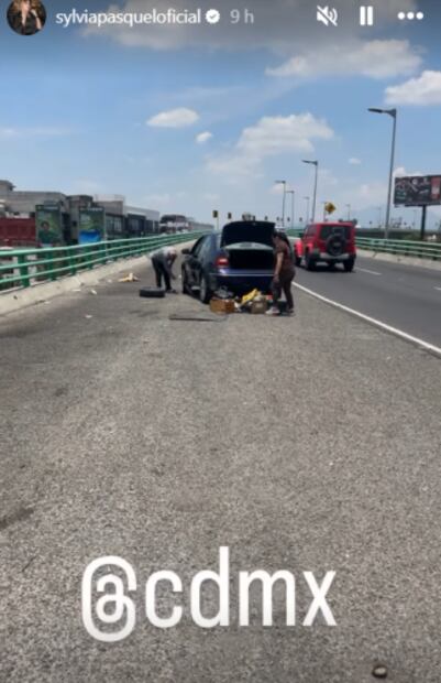 La actriz fue víctima de los baches de la CDMX. Foto: Instagram.