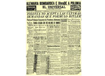 “Alemania bombardea e invade Polonia”, así informó EL UNIVERSAL el inicio de la Segunda Guerra Mundial