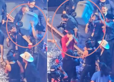 Grupo Firme: Eduin Caz enfrenta críticas por lanzar hielera a su cuñado durante concierto